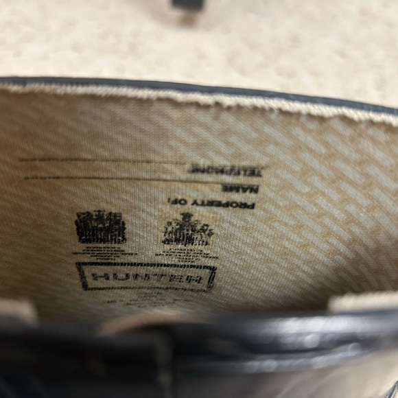 Hunter size 9 GUC navy Wedge Boots with-some wear- still overall very good! - Picture 12 of 14